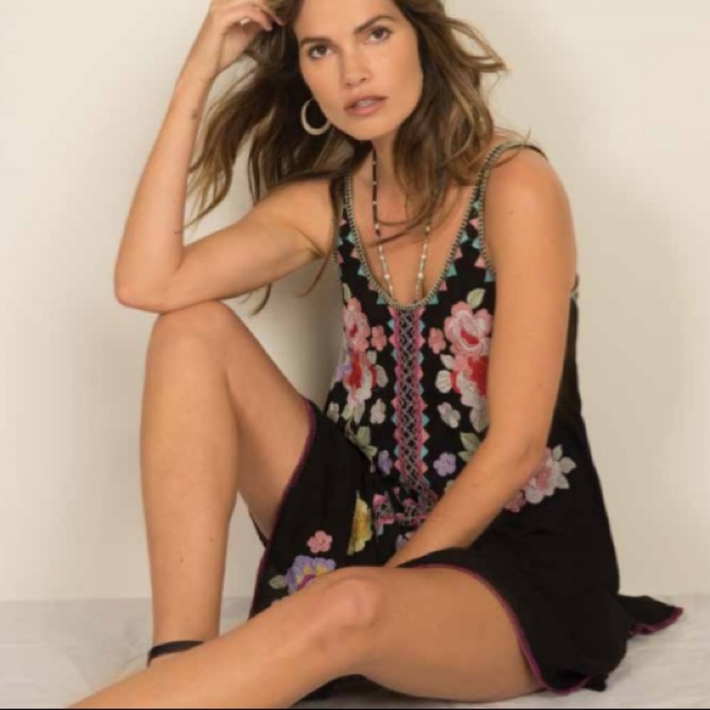 🍃💕NWT Johnny Was Embroidered Peta Slip Dress
